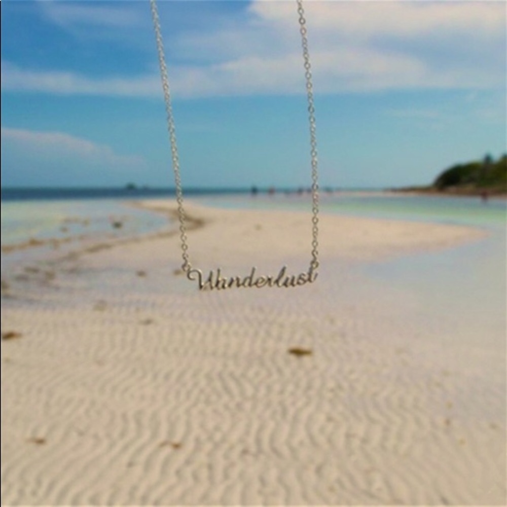 💫NEW🌎 🧳🥾🛥🌻Traveler Dainty  “Wanderlust” Pendant Necklace